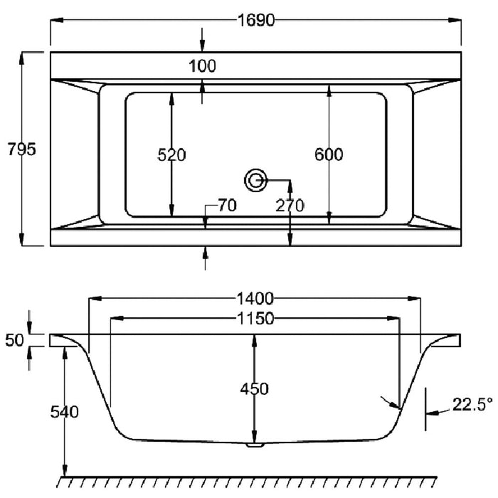 Carron Haiku Standard Bath - White - Unbeatable Bathrooms