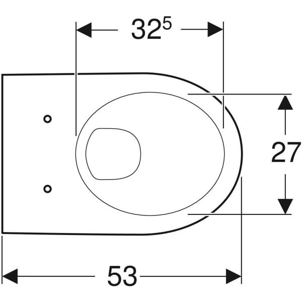 Geberit Selnova 358Mm Wall Hung Pan, Washdown - Unbeatable Bathrooms