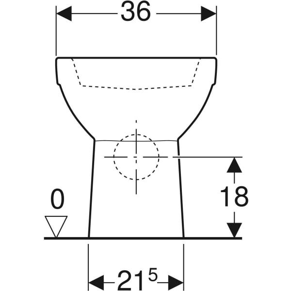 Geberit Selnova Floor-Standing Wc For Close-Coupled Exposed Cistern, Washdown, Horizontal Outlet, Semi-Shrouded, Rimfree - Unbeatable Bathrooms
