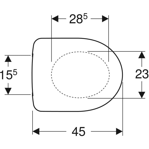Geberit Selnova Floor-Standing WC, Washdown, Back-To-Wall, Horizontal Outlet, Semi-Shrouded - Unbeatable Bathrooms