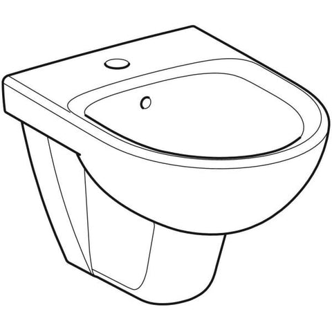Geberit Selnova Compact Wall-Hung Bidet, Small Projection - Unbeatable Bathrooms