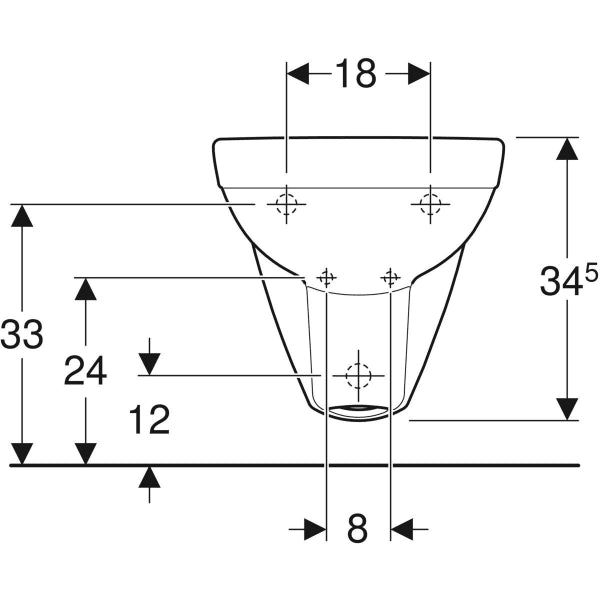 Geberit Selnova Compact Wall-Hung Bidet, Small Projection - Unbeatable Bathrooms