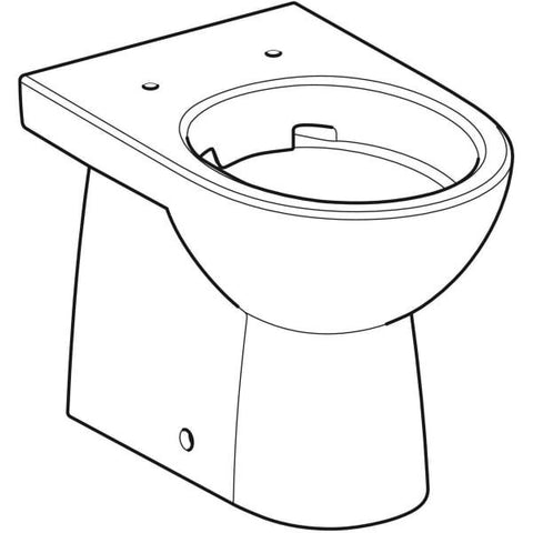 Geberit Selnova Floor-Standing WC, Washdown, Back-To-Wall, Horizontal Or Vertical Outlet, Semi-Shrouded, Rimfree - Unbeatable Bathrooms
