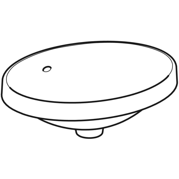 Geberit Variform Oval 50/55cm 0TH Inset Basin - Unbeatable Bathrooms