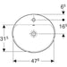 Geberit Variform Oval 50/55/60cm Inset Basin with 1TH Bench - Unbeatable Bathrooms