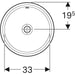 Geberit Variform Round 330mm 0TH Inset Basin - Unbeatable Bathrooms