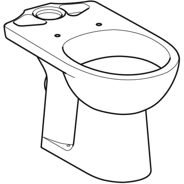 Geberit Selnova Floor Standing Wc Toilet Pan (Close Coupled, Washdown, Horizontal Outlet) - Unbeatable Bathrooms