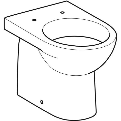 Geberit Selnova Floor-Standing WC, Washdown, Back-To-Wall, Horizontal Outlet, Semi-Shrouded - Unbeatable Bathrooms