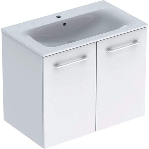 Geberit Selnova 800/1000mm Vanity Unit - Wall Hung 2 Door Unit with Slim Rim Inset Basin - Unbeatable Bathrooms
