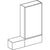 Geberit Selnova Square Mirror Cabinet with One Door and Two Pull-Down Doors - Unbeatable Bathrooms
