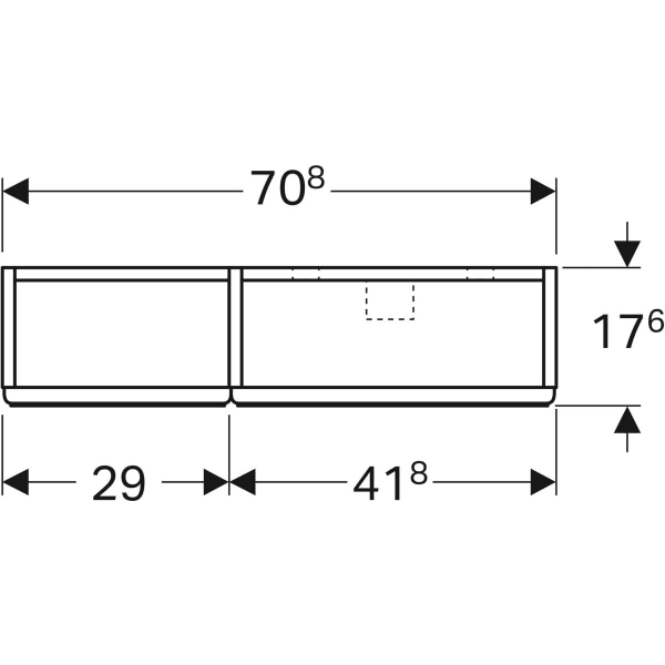 Geberit Selnova Square Mirror Cabinet with One Door and Two Pull-Down Doors - Unbeatable Bathrooms