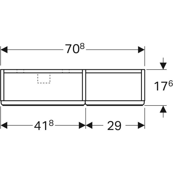 Geberit Selnova Square Mirror Cabinet with One Door and Two Pull-Down Doors - Unbeatable Bathrooms