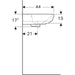 Geberit Selnova 55/60cm Washbasin - 1 & 2TH - Unbeatable Bathrooms