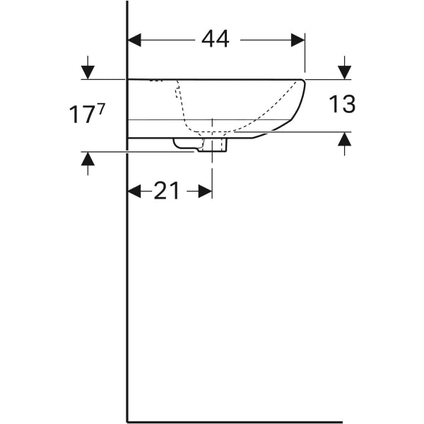 Geberit Selnova 55/60cm Washbasin - 1 & 2TH - Unbeatable Bathrooms