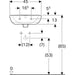 Geberit Selnova 45/50cm Handrinse Basin - 1 & 2TH - Unbeatable Bathrooms