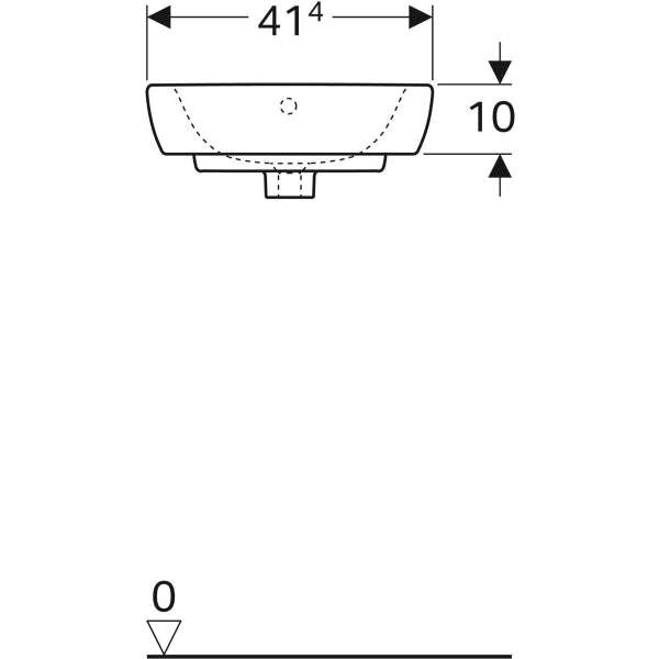 Geberit Selnova 415/600mm 1TH Corner Cloakroom Basin - Unbeatable Bathrooms