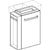 Geberit Selnova Compact Cabinet For Handrinse Basin, with Towel Rail, Small Projection - Unbeatable Bathrooms