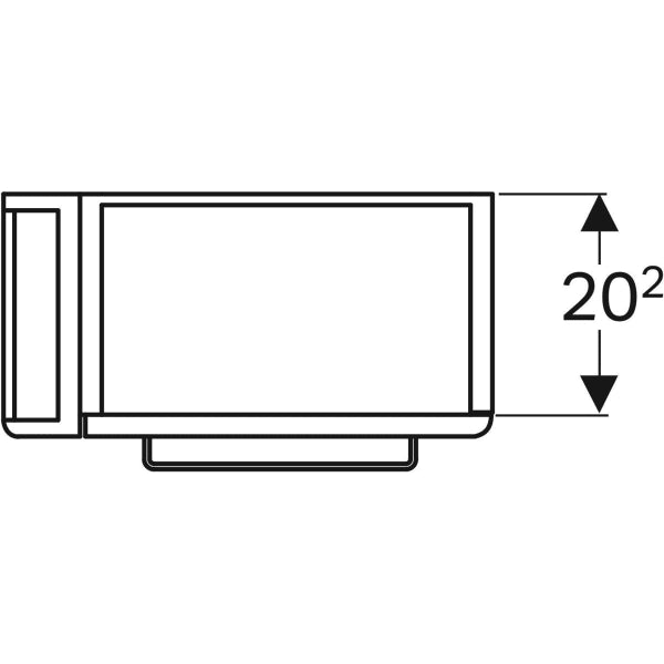 Geberit Selnova Compact Cabinet For Handrinse Basin, with Towel Rail, Small Projection - Unbeatable Bathrooms