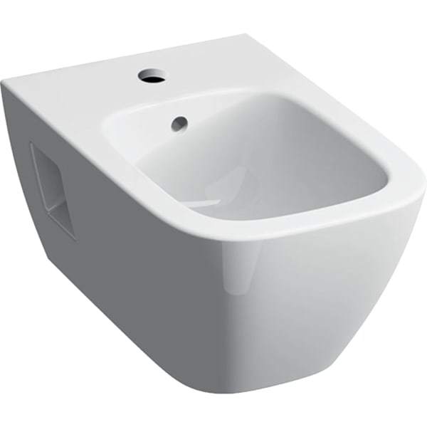 Geberit Geberit Selnova Square Wall-Hung Bidet, Semi-Shrouded - Unbeatable Bathrooms