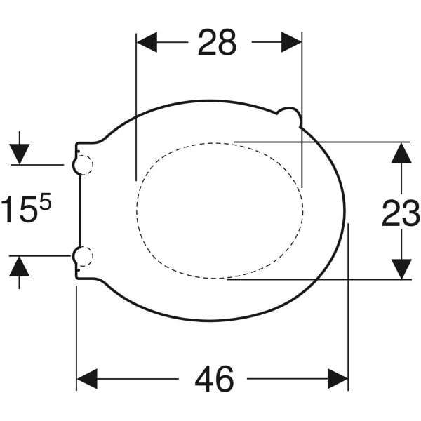 Geberit Selnova Comfort Wall-Hung WC, Washdown, Large Projection - Unbeatable Bathrooms