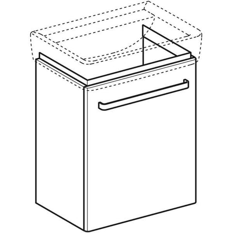 Geberit Selnova Compact Cabinet For Washbasin, with One Door and Servi