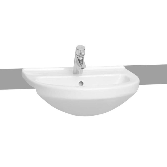 Vitra S50 550mm 1TH Round Semi-Recessed Basin - Unbeatable Bathrooms