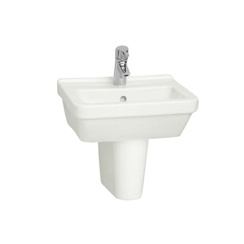 Vitra S50 45/50/55/60/65cm 1TH Square Pedestal Basin - Unbeatable Bathrooms