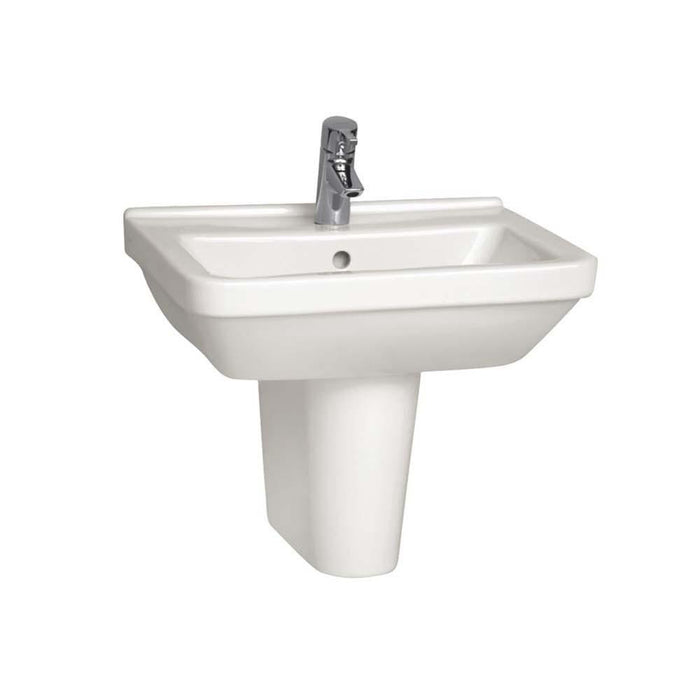 Vitra S50 45/50/55/60/65cm 1TH Square Pedestal Basin - Unbeatable Bathrooms