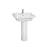 Vitra S50 45/50/55/60/65cm 1TH Square Pedestal Basin - Unbeatable Bathrooms