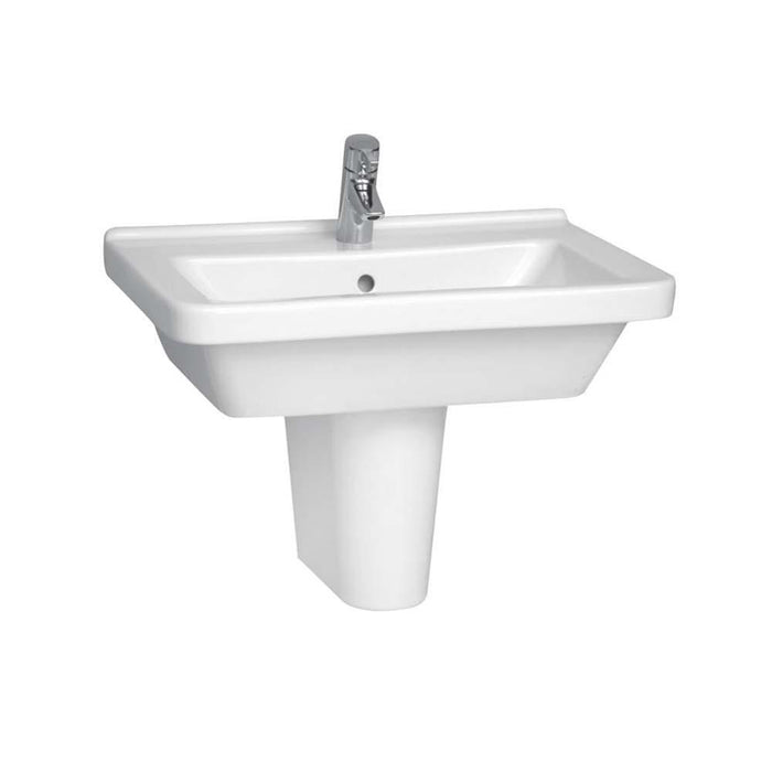 Vitra S50 45/50/55/60/65cm 1TH Square Pedestal Basin - Unbeatable Bathrooms