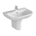 Vitra S20 55/60/65cm Pedestal Basin - 1 & 2TH - Unbeatable Bathrooms