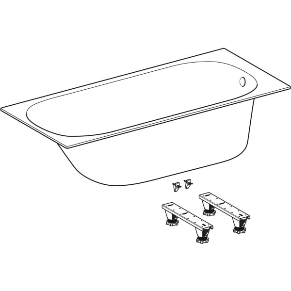 Geberit Soana 16/17/1800mm Single Ended Bath - Unbeatable Bathrooms