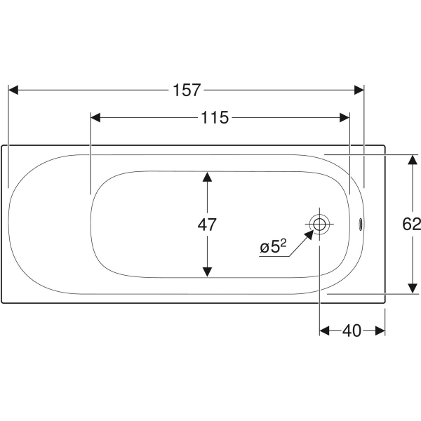 Geberit Soana 16/17/1800mm Single Ended Bath - Unbeatable Bathrooms