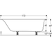 Geberit Soana 16/17/1800mm Single Ended Bath - Unbeatable Bathrooms