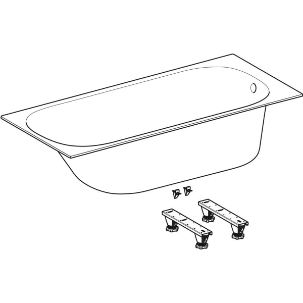 Geberit Soana 16/17/1800mm Single Ended Bath - Unbeatable Bathrooms