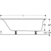 Geberit Soana 16/17/1800mm Single Ended Bath - Unbeatable Bathrooms