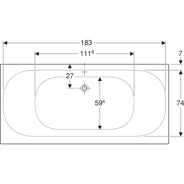 Geberit Soana 17/18/1900mm Double Ended Bath with Feet - Unbeatable Bathrooms
