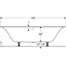 Geberit Soana 17/18/1900mm Double Ended Bath with Feet - Unbeatable Bathrooms