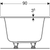 Geberit Soana 17/18/1900mm Double Ended Bath with Feet - Unbeatable Bathrooms