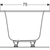 Geberit Soana 17/18/1900mm Double Ended Bath with Feet - Unbeatable Bathrooms