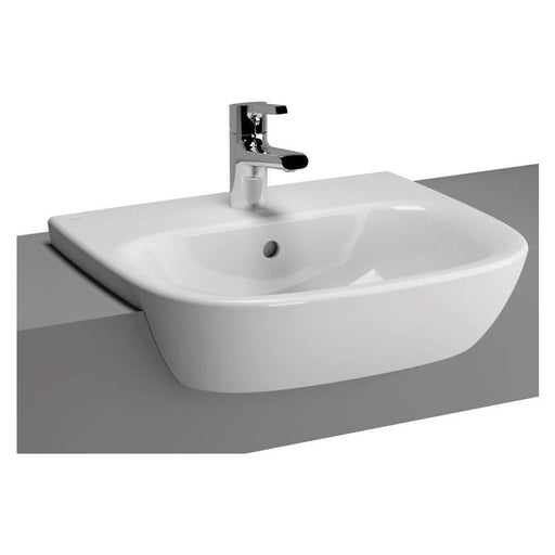 Vitra Zentrum 500mm 1TH Semi-Recessed Basin - Unbeatable Bathrooms