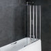 Volente 1000mm Folding Bath Screen with 1 Fixed and 3 Folding Panels - Right Hand - Unbeatable Bathrooms