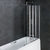 Volente 1000mm Folding Bath Screen with 1 Fixed and 3 Folding Panels - Right Hand - Unbeatable Bathrooms