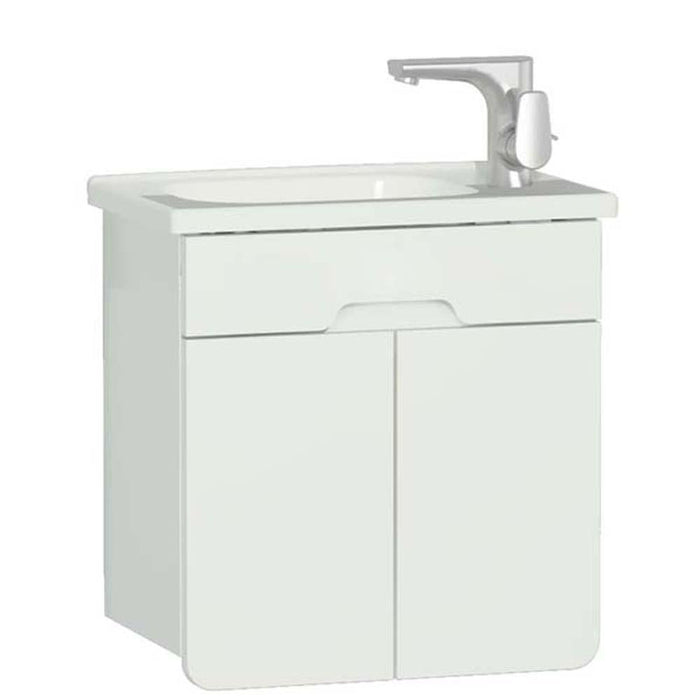 Vitra D-Light 500mm Vanity Unit - Wall Hung 2 Door & 1 Drawer Unit - Unbeatable Bathrooms