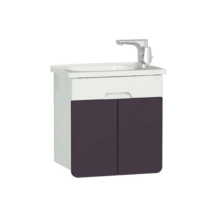 Vitra D-Light 500mm Vanity Unit - Wall Hung 2 Door & 1 Drawer Unit - Unbeatable Bathrooms