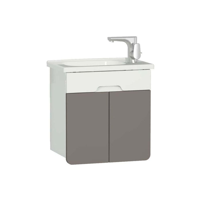 Vitra D-Light 500mm Vanity Unit - Wall Hung 2 Door & 1 Drawer Unit - Unbeatable Bathrooms