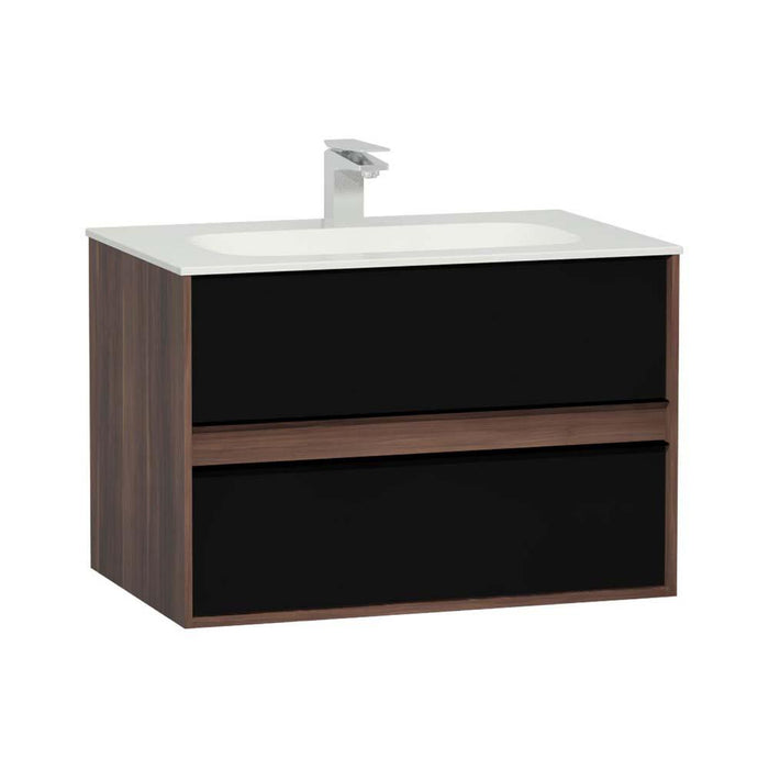 Vitra M-Line Infinit 800/1000/1200mm Vanity Unit - Wall Hung 2 Drawer Unit with Infinity Basin - Unbeatable Bathrooms