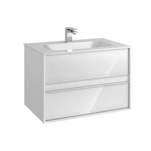 Vitra M-Line Infinit 800/1000/1200mm Vanity Unit - Wall Hung 2 Drawer Unit with Infinity Basin - Unbeatable Bathrooms