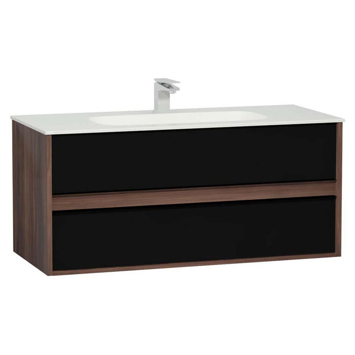 Vitra M-Line Infinit 800/1000/1200mm Vanity Unit - Wall Hung 2 Drawer Unit with Infinity Basin - Unbeatable Bathrooms