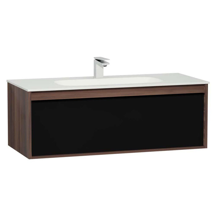 Vitra M-Line Infinit 800/1000/1200mm Vanity Unit - Wall Hung 1 Drawer Unit with Infinity Mineral Cast Basin - Unbeatable Bathrooms